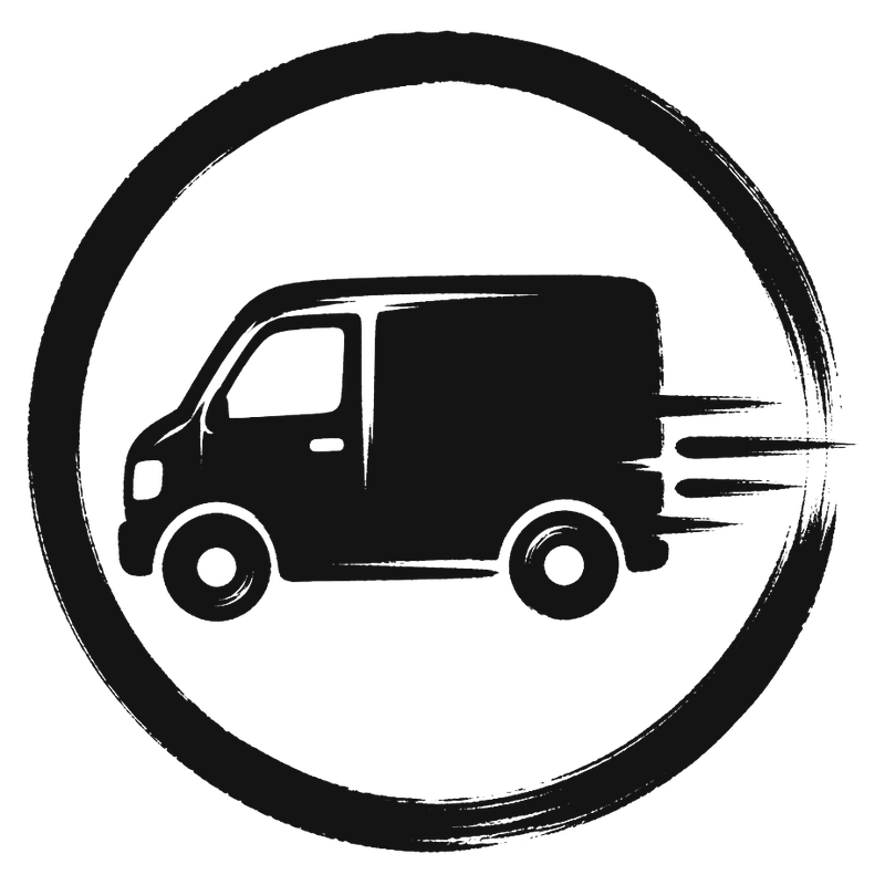 Ink illustration: the van