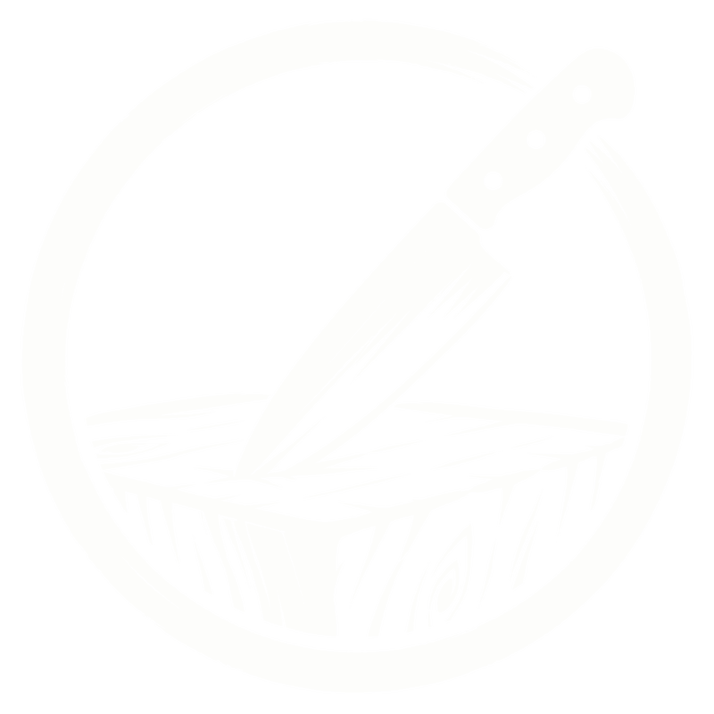 Ink illustration: knife and board