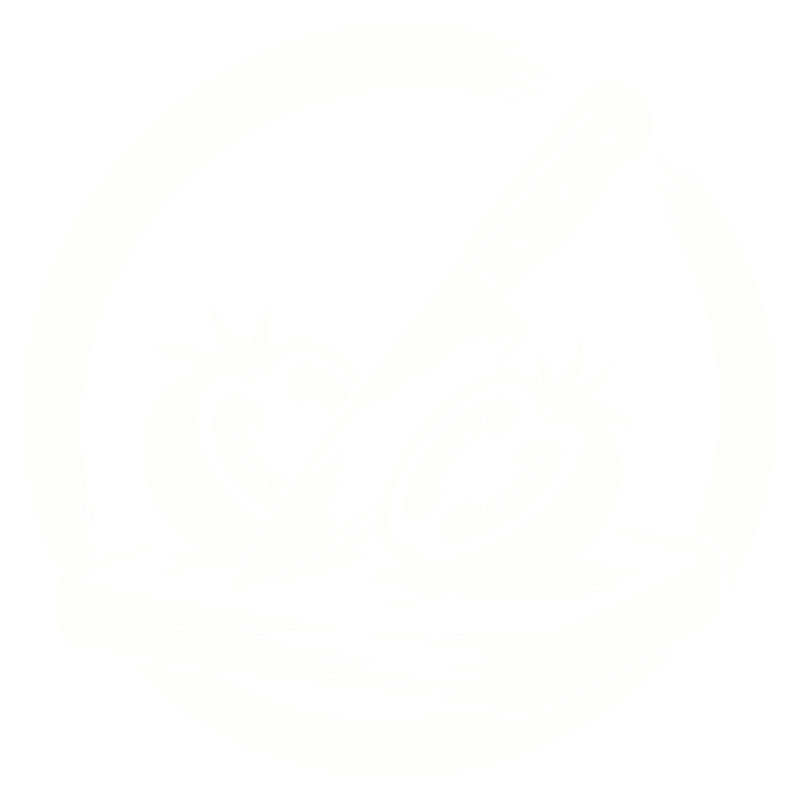 Ink illustration: tomato halved